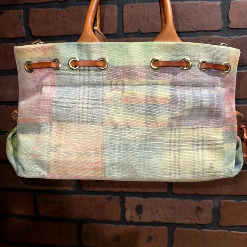 Dooney and Burke Madras Plaid Picnic Ant Print Purse